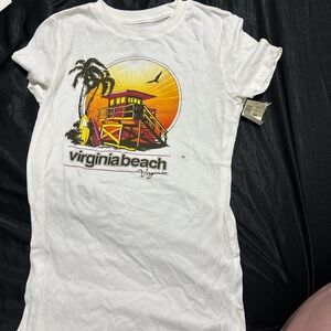 Aeropostale White Virginia Beach Graphic Tee